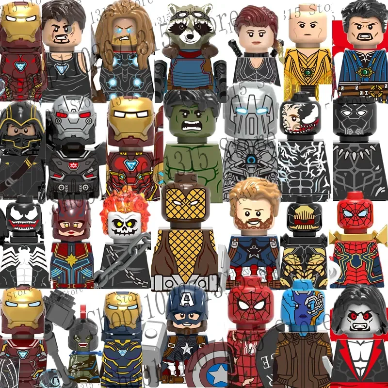 Lego Minifigure Holder - مكعبات بناء أبطال خارقين من مارفل: