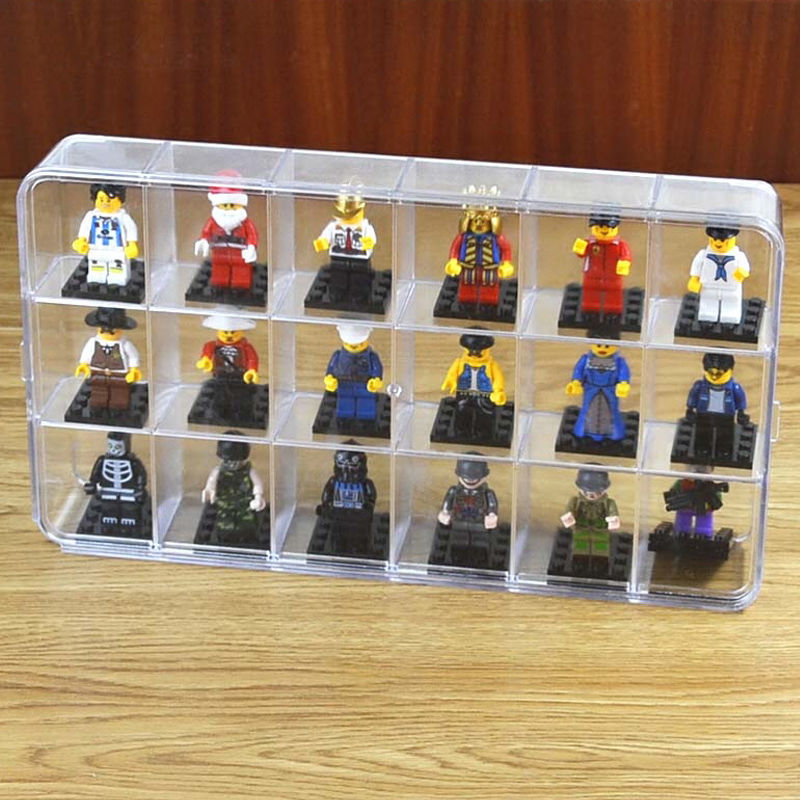 18 شبكة صندوق عرض أكريليك لتخز - مراجعة Lego Minifigure Holder وسعره