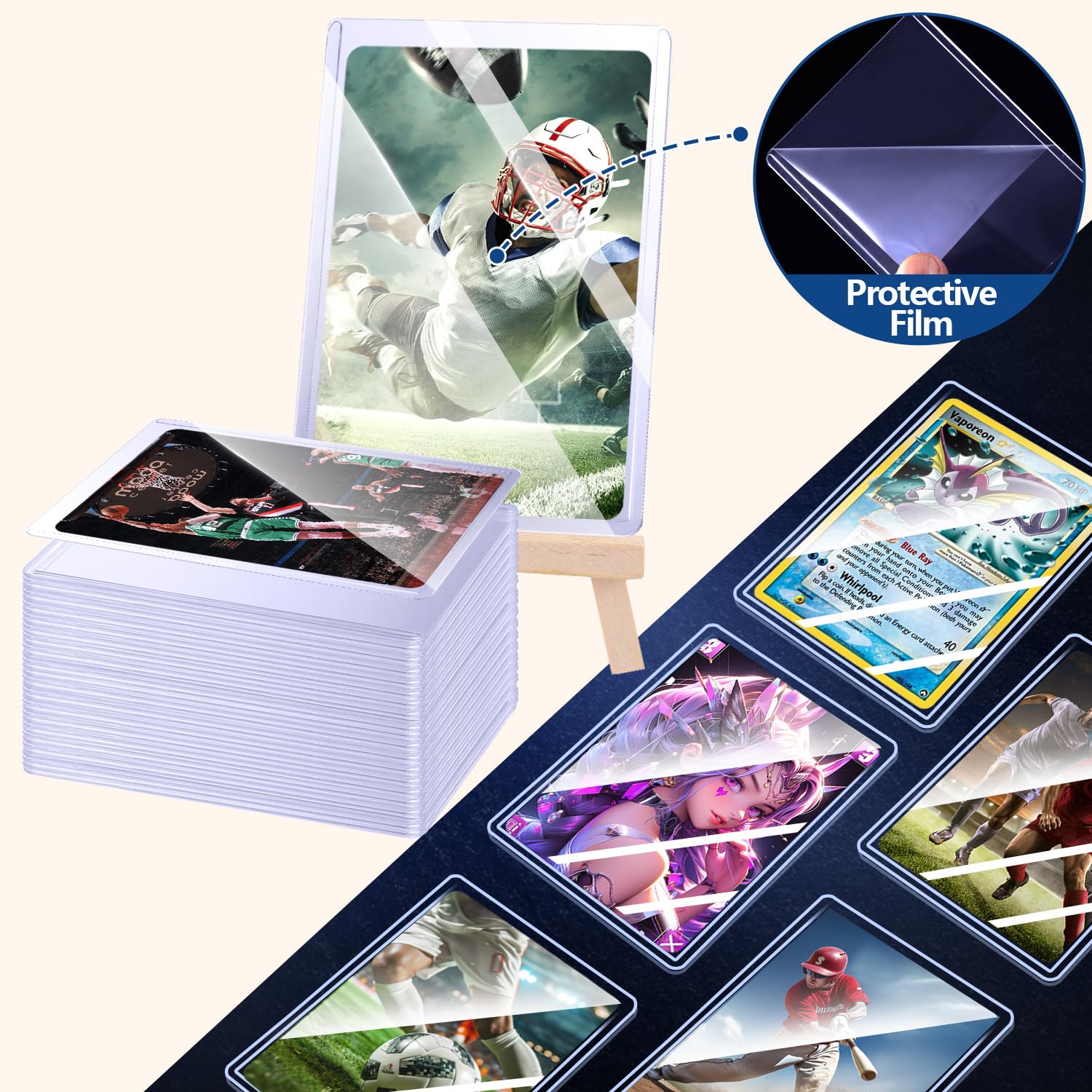 25-100 قطعة حافظة بطاقات صلبة  - مراجعة Card Penny Sleeve وسعره
